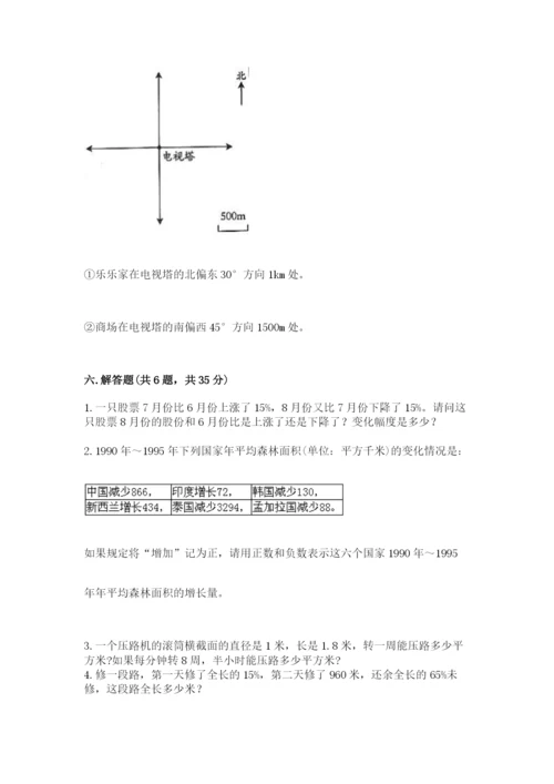冀教版六年级下册数学期末测试卷（模拟题）.docx