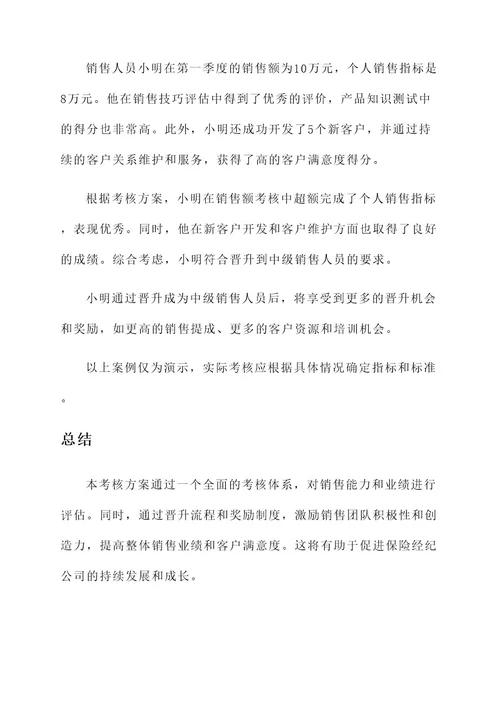 保险经纪公司的考核方案