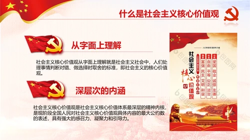 新时代培育社会主义核心价值观PPT模板