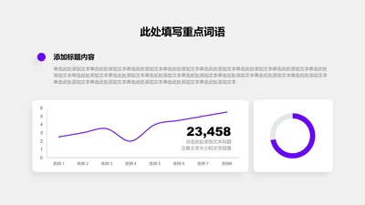 图表页-紫色简约风2项折线图环形图