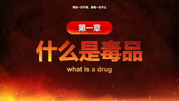 卡通插画药物禁毒宣传主题教育PPT模板
