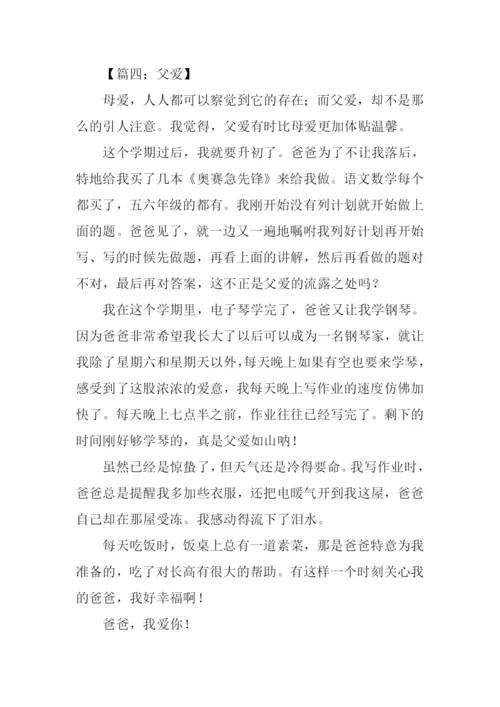 父爱的作文400字.docx