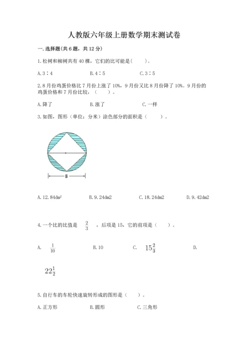 人教版六年级上册数学期末测试卷（典优）word版.docx