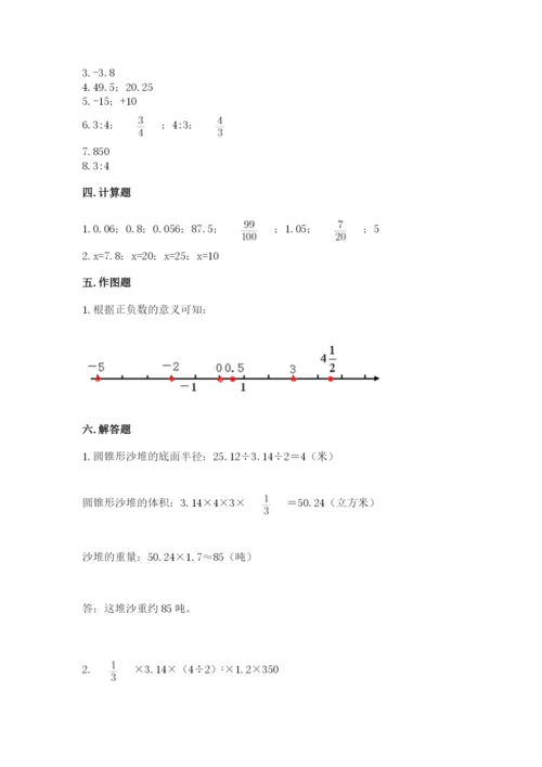 小升初六年级期末试卷及参考答案.docx