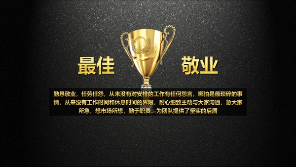 年会庆典颁奖典礼黑色质感通用PPT模板