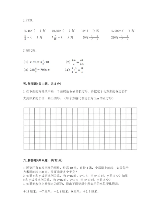 人教版六年级下册数学期末测试卷必考题.docx