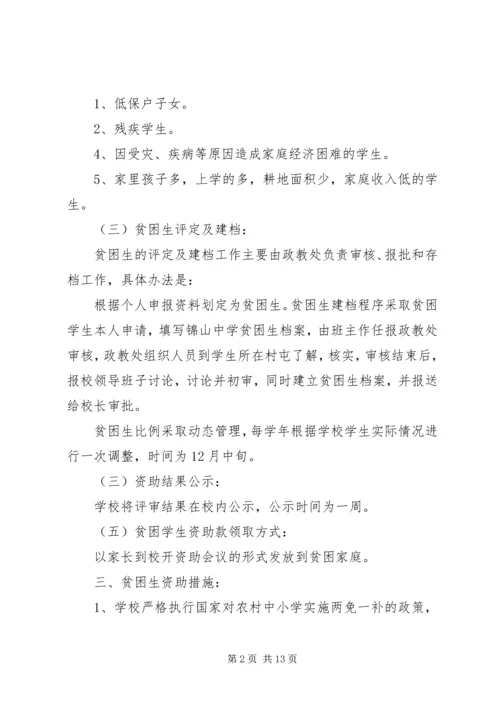 资助贫困生活动实施方案.docx