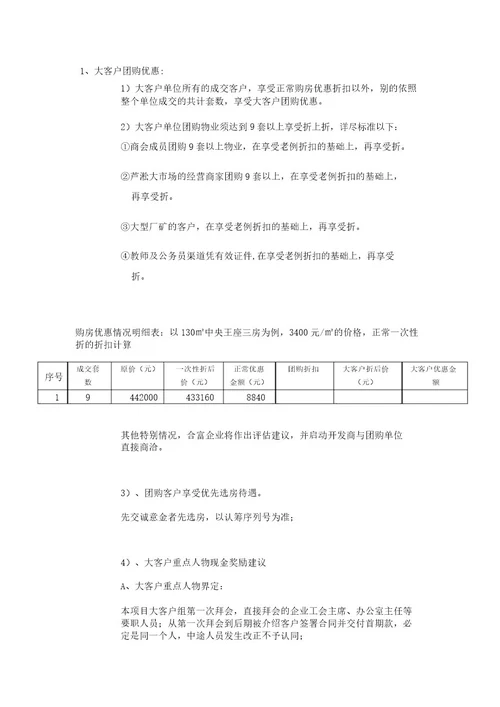 房地产项目大客户渠道拓展执行方案