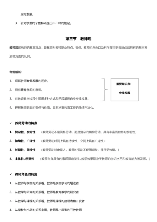 2023年教师资格证中学综合素质重点知识整理.docx