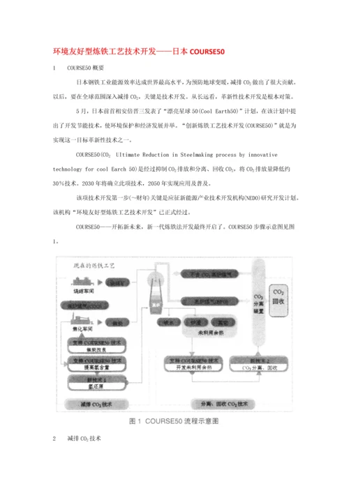 环境和谐型炼铁工艺技术开发日本模板.docx