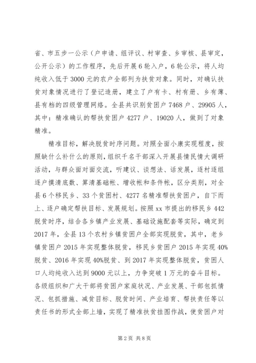 县精准扶贫精准脱贫工作典型材料.docx