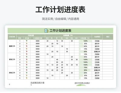 工作流程进度表