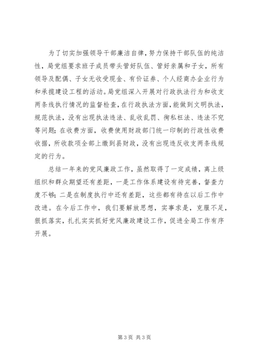 执行党风廉政责任制工作的自查报告.docx