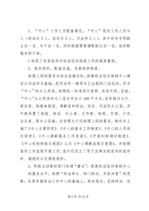 廊田镇综治信访维稳中心建设自查报告.docx