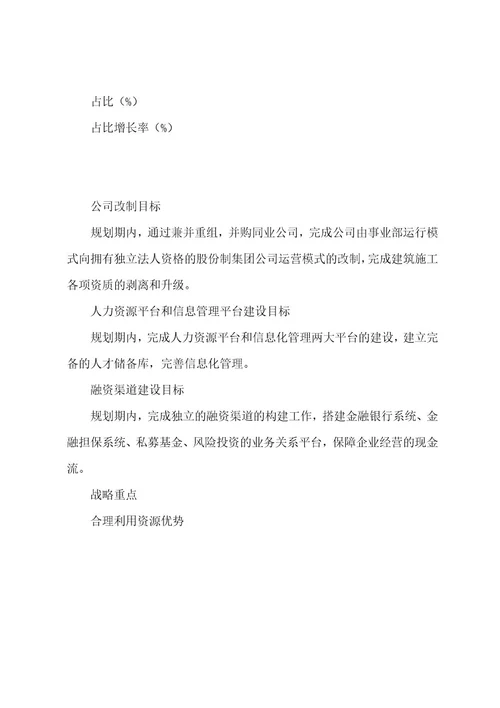 国际工程承包公司发展战略规划