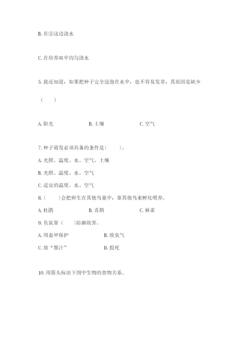 教科版科学五年级下册第一单元《生物与环境》测试卷附答案【综合卷】.docx