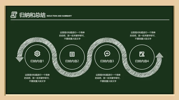深绿色简约黑板风教育答辩PPT演示模板