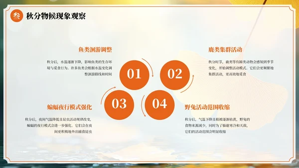 橙色中国风二十四节气秋分节气PPT模板