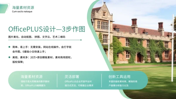 绿色简约风社团宣传PPT