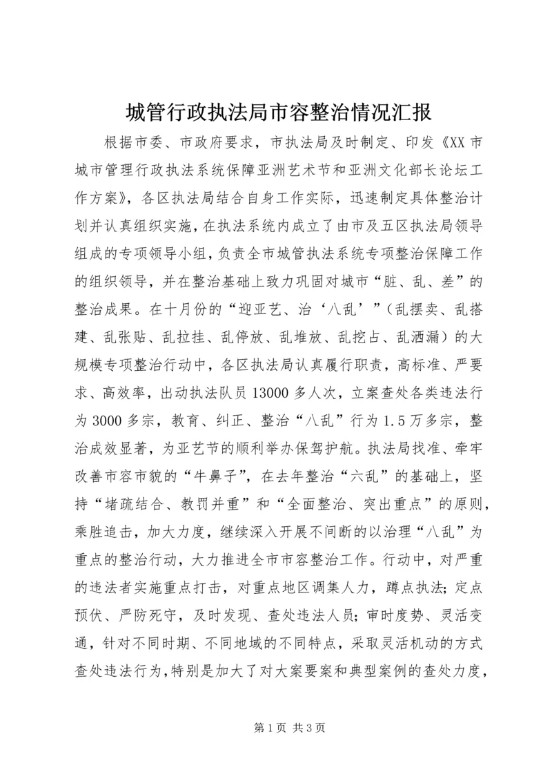 城管行政执法局市容整治情况汇报 (2).docx