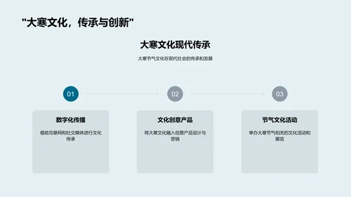 大寒节气文化探究PPT模板