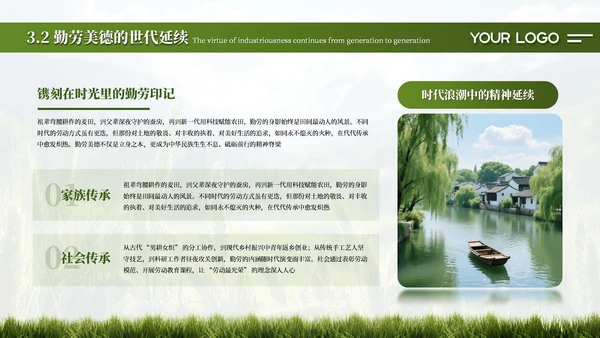 绿色简约创意中国传统二十四节气之小满课件PPT模板