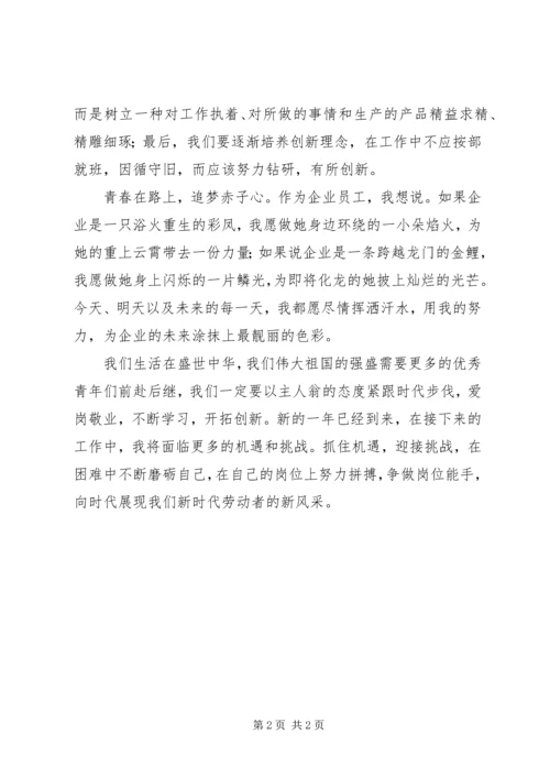 关于新时代岗位能手的风采演讲稿范文.docx