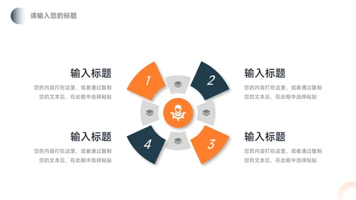 蓝橙人物展示品牌营销策划PPT模板