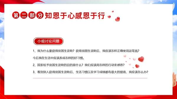 资助感恩教育主题班会PPT课件