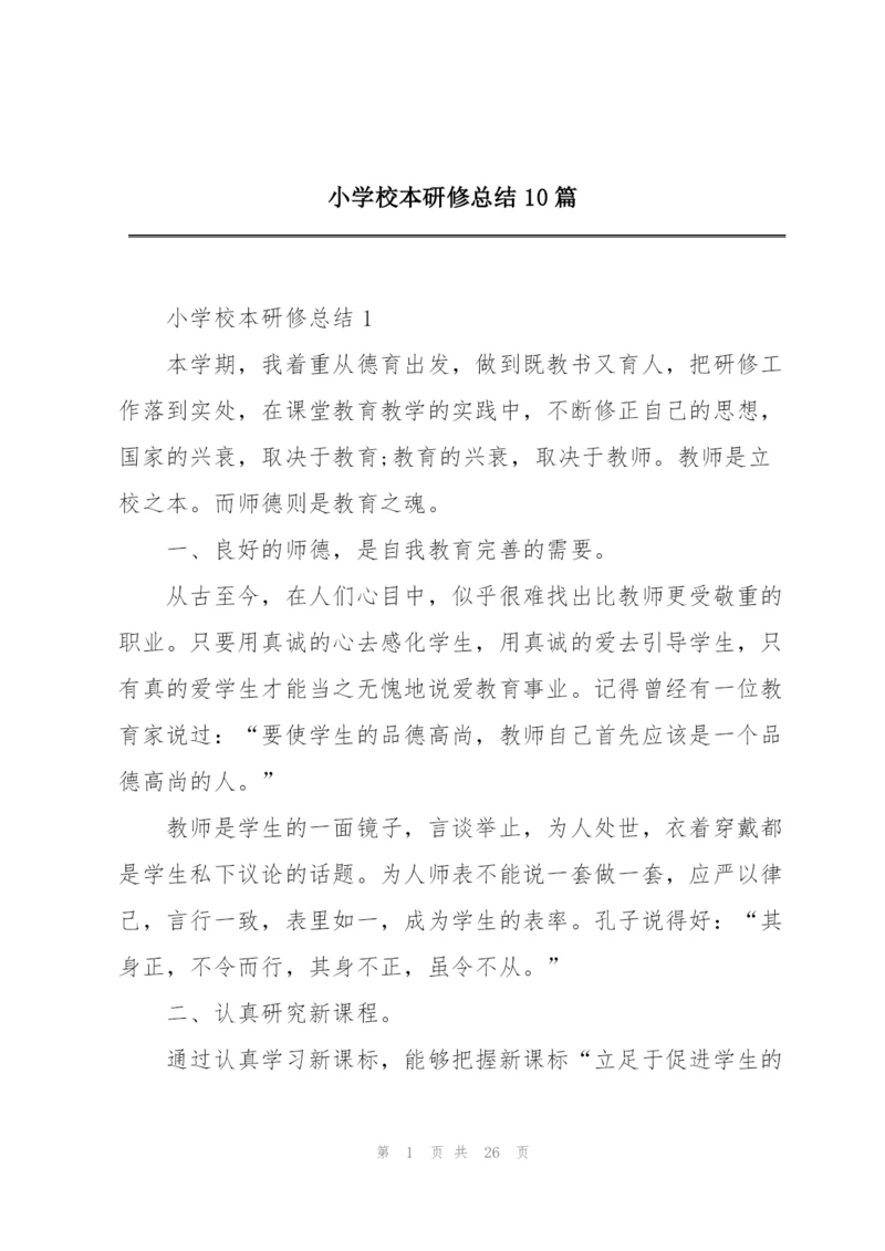 小学校本研修总结10篇.docx