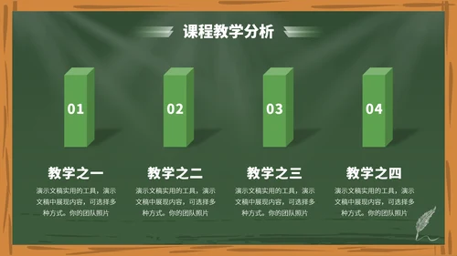 绿色高端教育课件教学开学说课公开课微课比赛讲课大赛汇报述职PPT模板