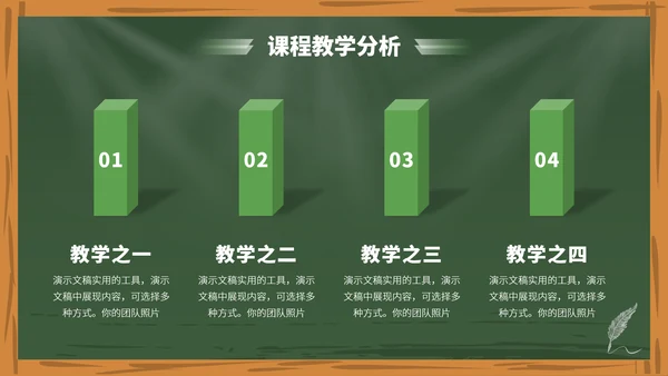 绿色高端教育课件教学开学说课公开课微课比赛讲课大赛汇报述职PPT模板
