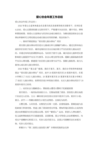 爱心协会年度工作总结.docx