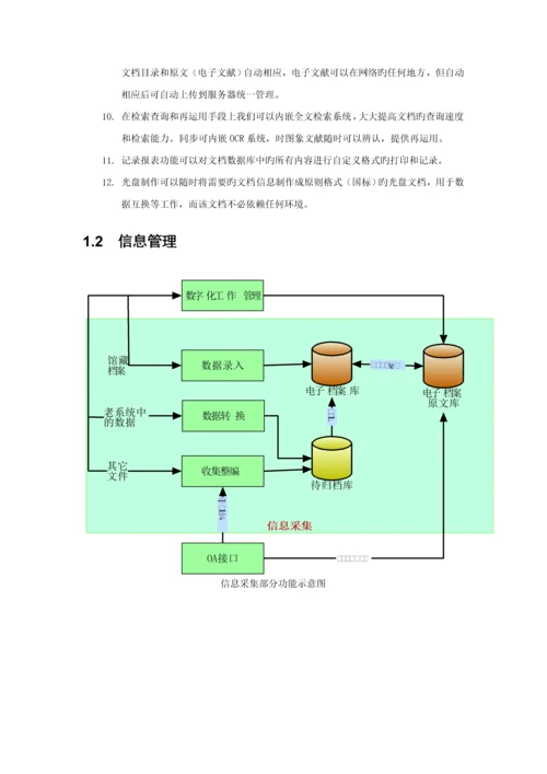 电子档案基础管理系统解决专题方案.docx