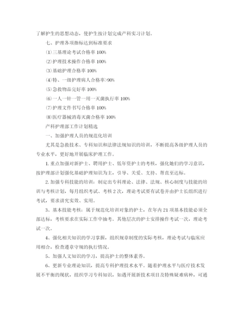 精编之产科护理部工作计划范文.docx