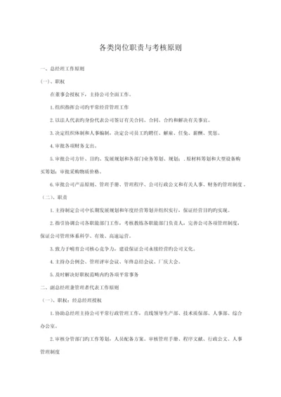 各类岗位基本职责与考核标.docx