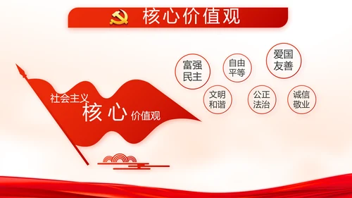 红色党建党支部年终述职报告学习教育动态PPT