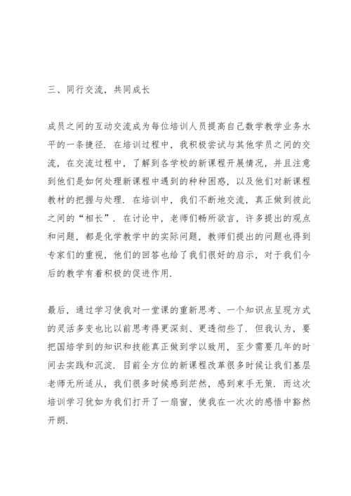化学教师综合培训的心得模板5篇.docx