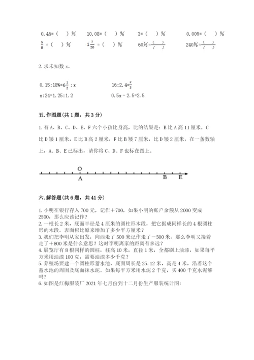 冀教版六年级下册数学 期末检测卷精品（考试直接用）.docx