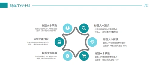 蓝色简约商务述职报告通用PPT模版