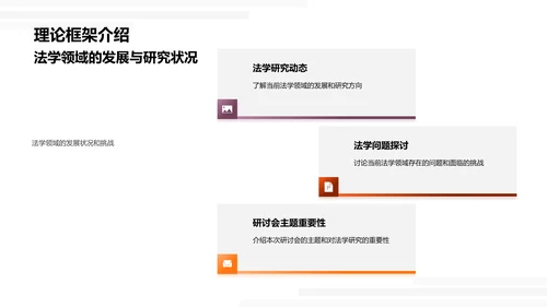 法学研究进展报告PPT模板