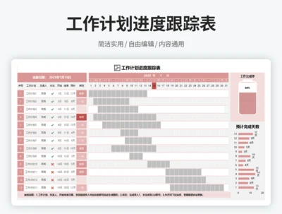 工作计划进度跟踪表