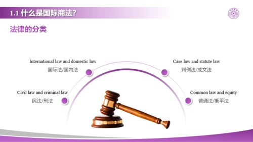 紫色学术风国际商法教学课件