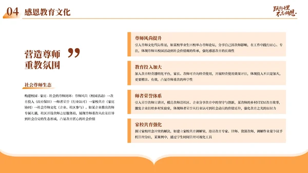 橙色学院风感恩教师节PPT模板