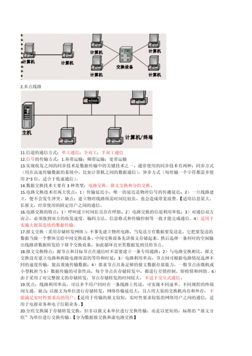 2023年计算机网络技术与应用复习要点与知识点整理.docx