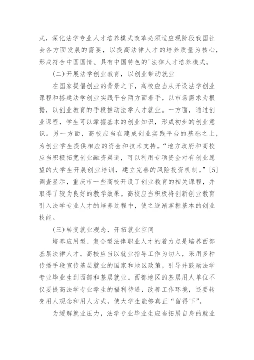 法学专业人才就业问题研究论文.docx