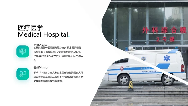 精美欧美风医学医疗报告医院宣传PPT模板