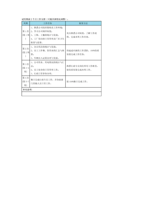 试用期工作安排.docx