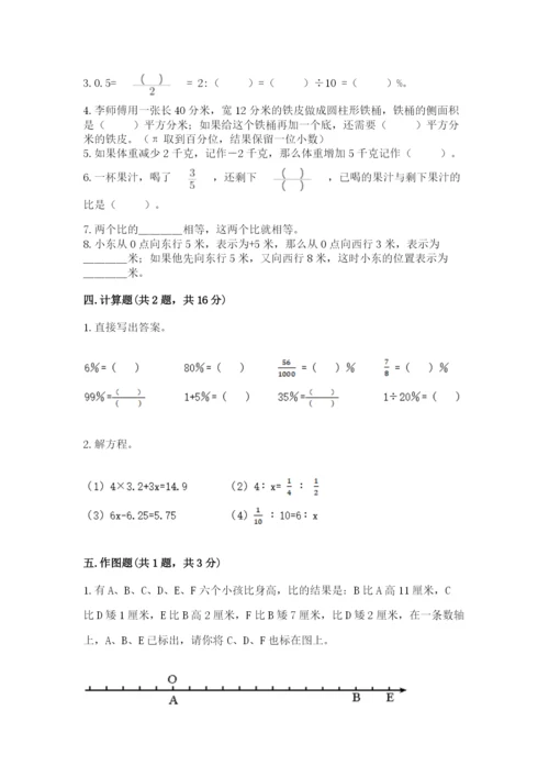 冀教版六年级下册数学 期末检测卷附完整答案（易错题）.docx