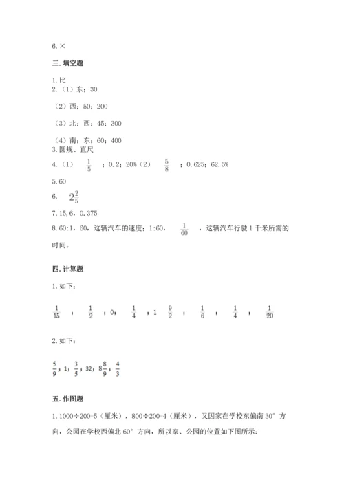 人教版六年级上册数学期末测试卷附参考答案【巩固】.docx
